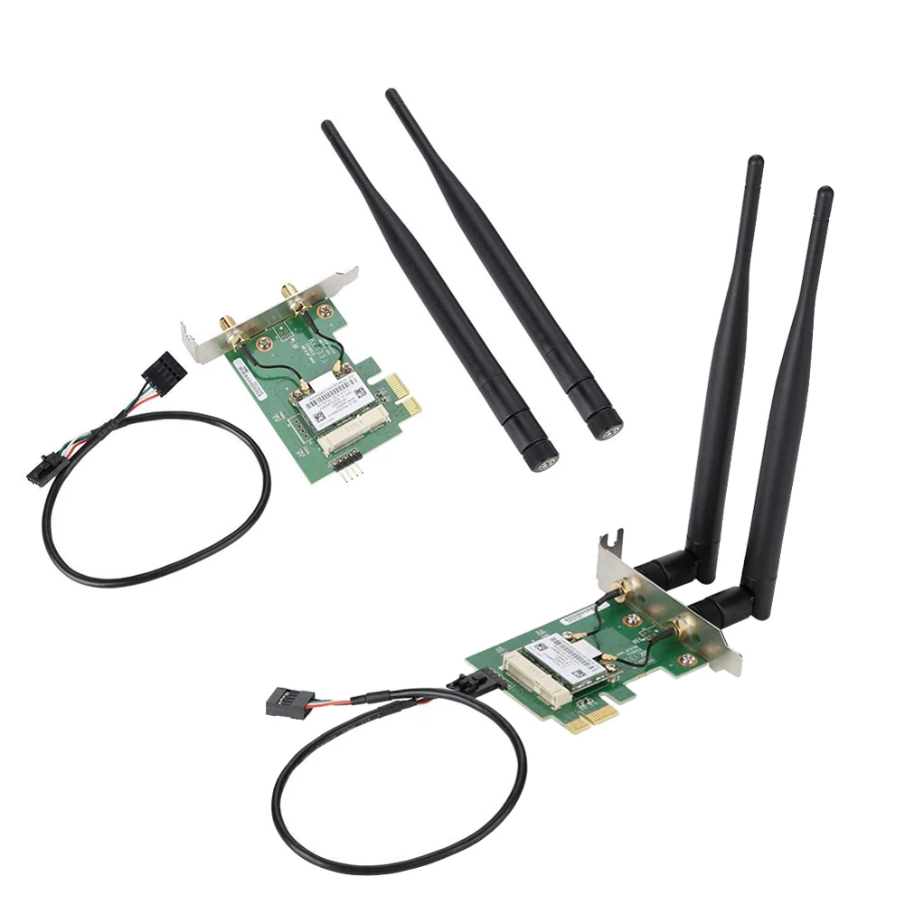 300 Мбит/с двухдиапазонный ключ wifi настольный USB Профессиональный Bluetooth 4,0 2,4G/5G для Windows высокоскоростная сетевая карта PCI-e Беспроводная