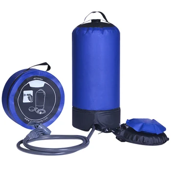 

Portable Outdoor Camping Shower Bag with Pressure Foot Pump 11L small packing