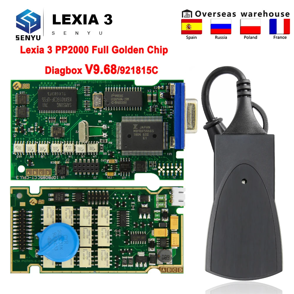 Full Chip Lexia 3 Pp2000 921815c Diagbox V9.68 Lexia3 Obd Obd2 Scanner