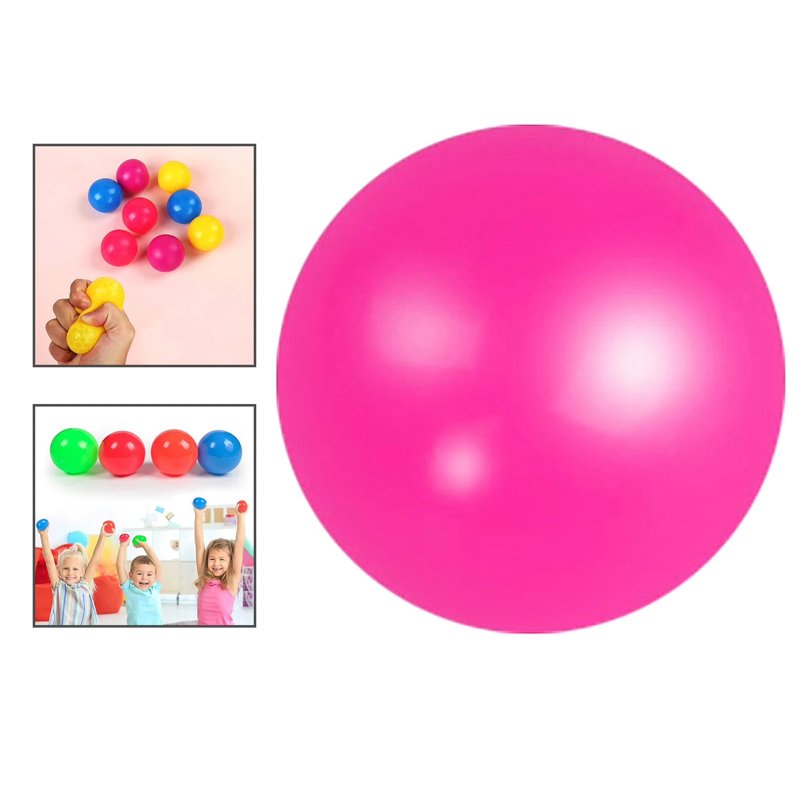 Soft Squeeze Toy Cute Stick Ball Stick Wall Ball Toys Anti Stress Sticky Squash Ball Squishy Toys