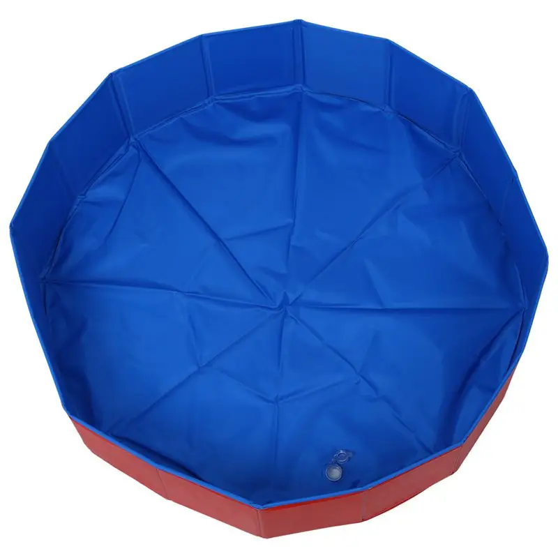 

Foldable Pet Dog Swimming House Bed Summer Pool Blue+Red
