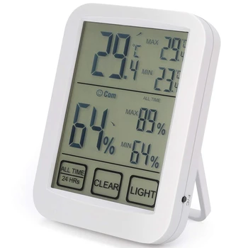 

Digital Hygrometer Thermometer Large Sn And Night Light Accurate Temperature Humidity Monitor Meter For Home Office