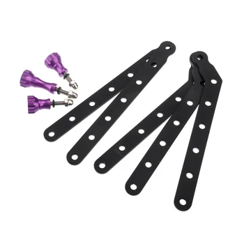

CNC Aluminum Alloy Selfie stick Extension Arm Mount with Screws for GoPro Hero 7 6 5 4 Session Yi 4K Sjcam Eken Action Camera