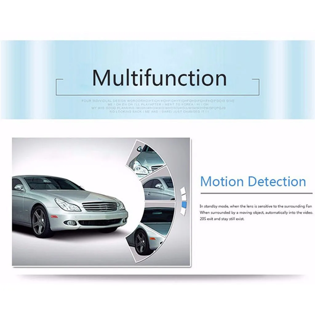 DC 5V, 180mah 3.0'' 720P Car Rear View Camera Monitor Dash Cam Recorder 120 Degree Angle Dropship Good