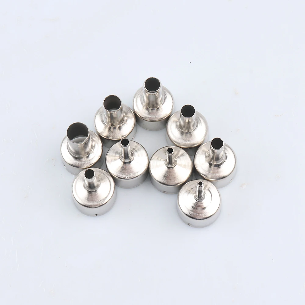 9pcs/set Welding nozzle for hot air gun stainless steel Different sizes nozzles for 8858 8898 858D 8586 Multifunction use nozzle