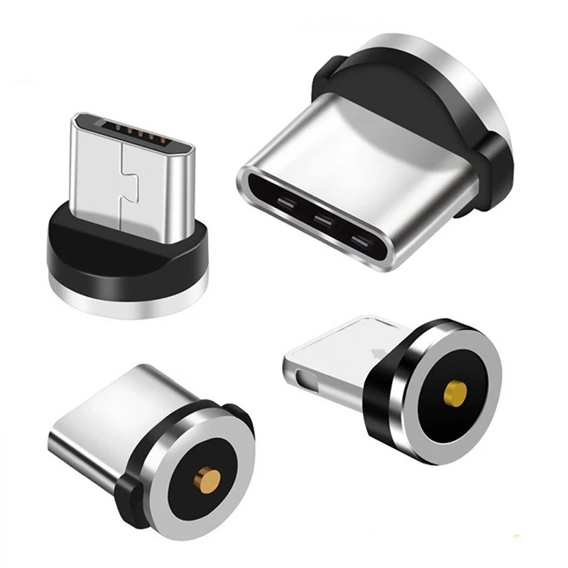 Кабель для зарядки Micro USB/USB-C 1 м круглый 8 контактов магнитный поддержка быстрой