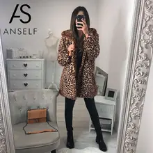 Women Faux Fur Coat Winter Warm Jacket Fluffy cOAT Leopard Printed Side Pocket Long Sleeve Outerwear Overcoat Plus Size 3XL