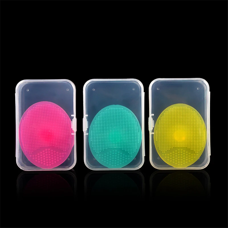 Safety Soft Baby Bath Hair Brush Infant Silicone Massage Scalp Comb Grooming Shower Brush Massage Face Sensory Cleansing