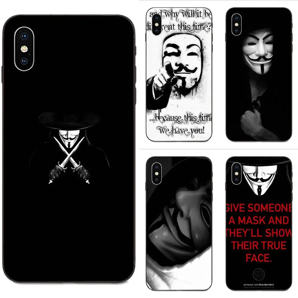 

For Huawei Honor 5A 6A 6C 7A 7C 7X 8 8A 8C 8X 9 9X 10 10i 20 Lite Pro Luxury Cool Phone Accessories Case Anonymous Mask