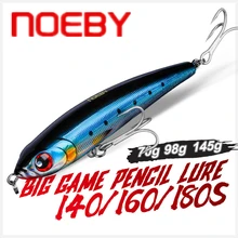 NOEBY Fishing Lure Sinking Pencil 140mm/66g 160mm/97.5g 180mm/145g Isca Artificial Para Pesca VMC Hooks Hard Bait Fishing Tackle