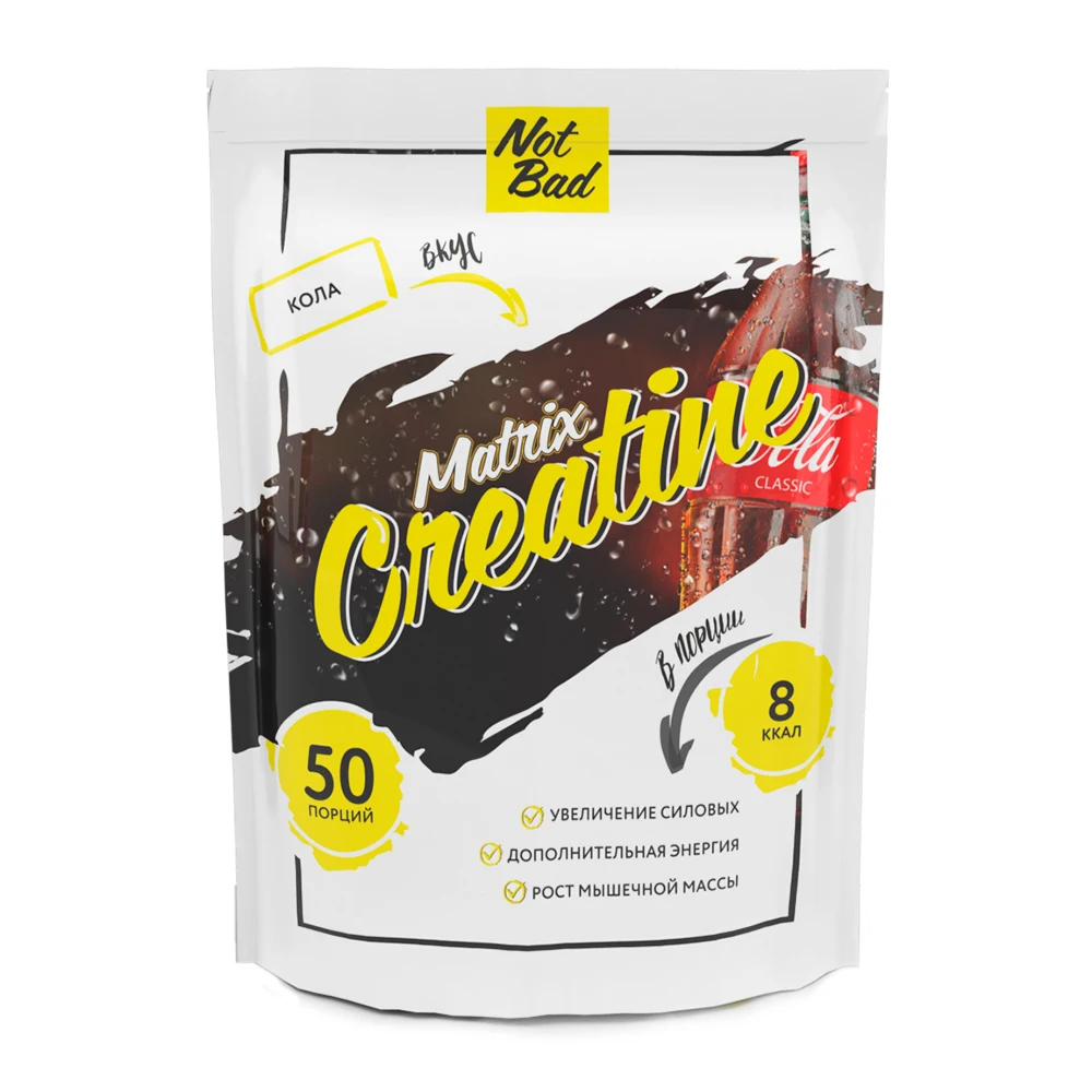 NotBad / Креатин моногидрат с транспортной системой Creatine 4 вкуса вес 250 гр 50 порций