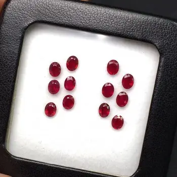 

L218 Heat 3.65ct Nature Red Ruby Loose Gemstones for Jewelry Making for Earrings Making