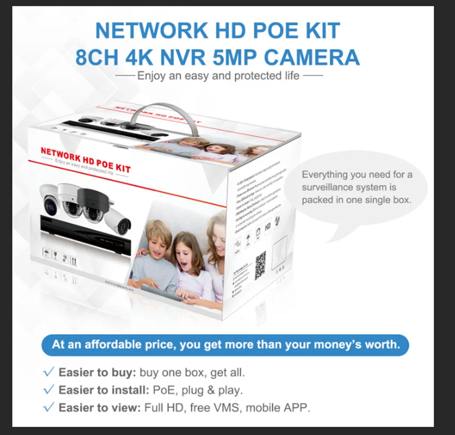 Hikvision OEM 8CH 4 к NVR 5MP купол/пулевые смешанные POE IP Камера 4/6/8 шт. комплект открытый системы безопасности CCTV NVR Kit с 1/2/4 ТБ HDD