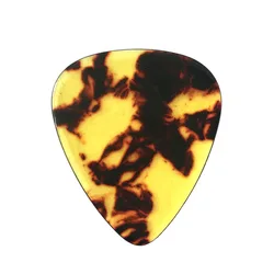Lots of 50pcs Yellow Tortoise Celluloid Guitar Picks Plectrums 0.96mm 1.5mm