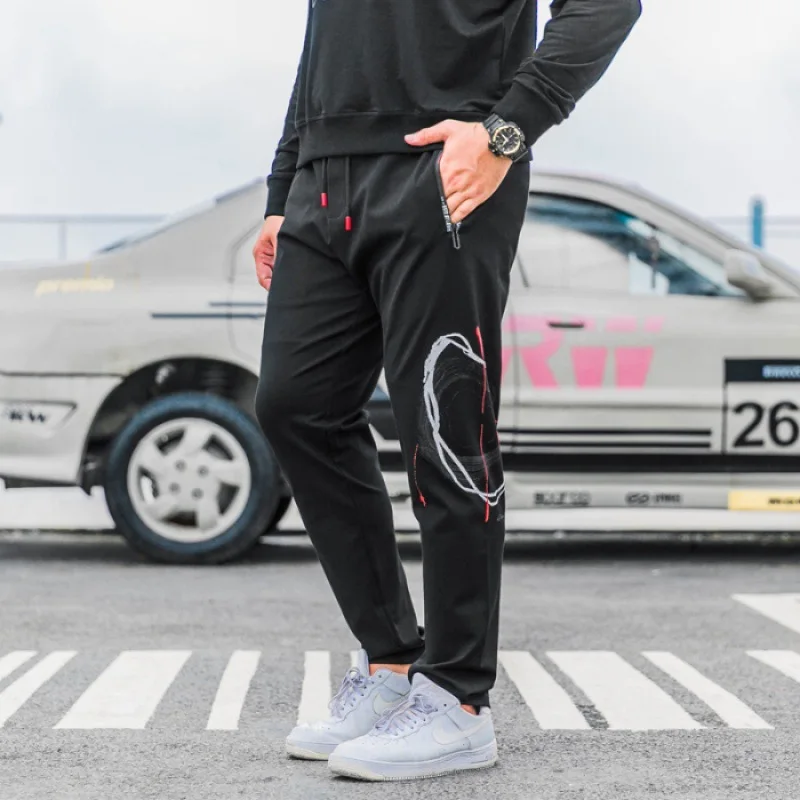 

Large Size Men'S Wear Popular Brand Fat Casual Pants Men's Plus-sized Lard-bucket Athletic Pants Loose-Fit Stylish Loose Wear Sk