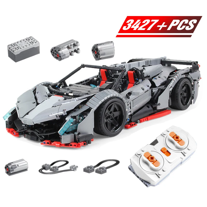 

MOC RC Lamborghini Poison Model Building Block for Legoing Technic Racing City Car Bricks Toys for Kids Boyfriend 3427PCS