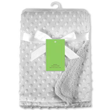 

Multifunction Short Plush Photography Newborn Soft Swaddle Double Layer Baby Blanket Sleeping Solid Unisex Toddler Warm