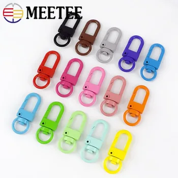 

Meetee 10/20pcs 34*13mm Metal Spring Swivel Ring Buckles Bags Strap Key Chain Snap Clip Hook DIY Jewelry Craft Accessories