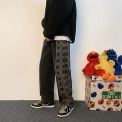 ICCLEK pantalones vaqueros de pierna ancha para hombre, Jeans de moda, Hip Hop, otoño e invierno, 2021