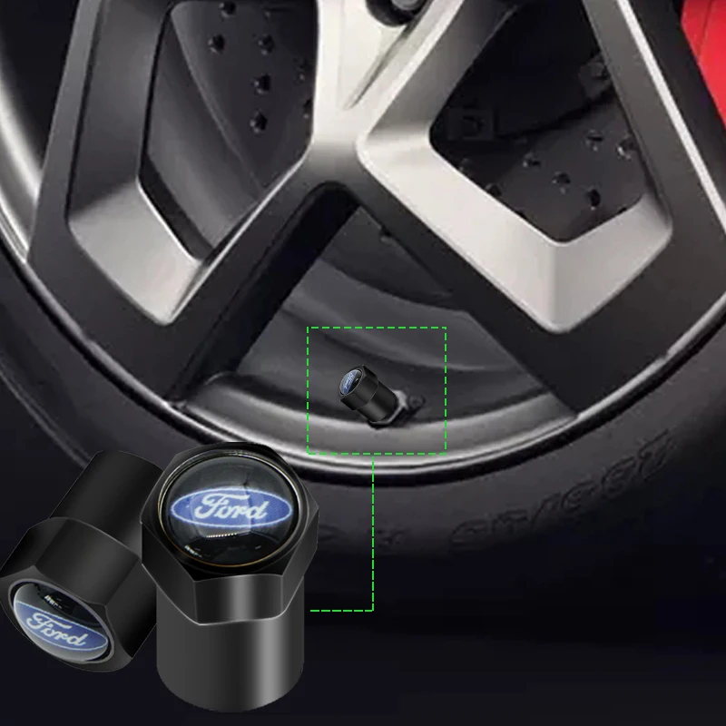 

4pcs Tire Valve caps Emblem metal Cap Case Car Accessories For Fords Focus 2 3 1 MK2 MK3 MK1 Fusion Auto gadget Automotive goods