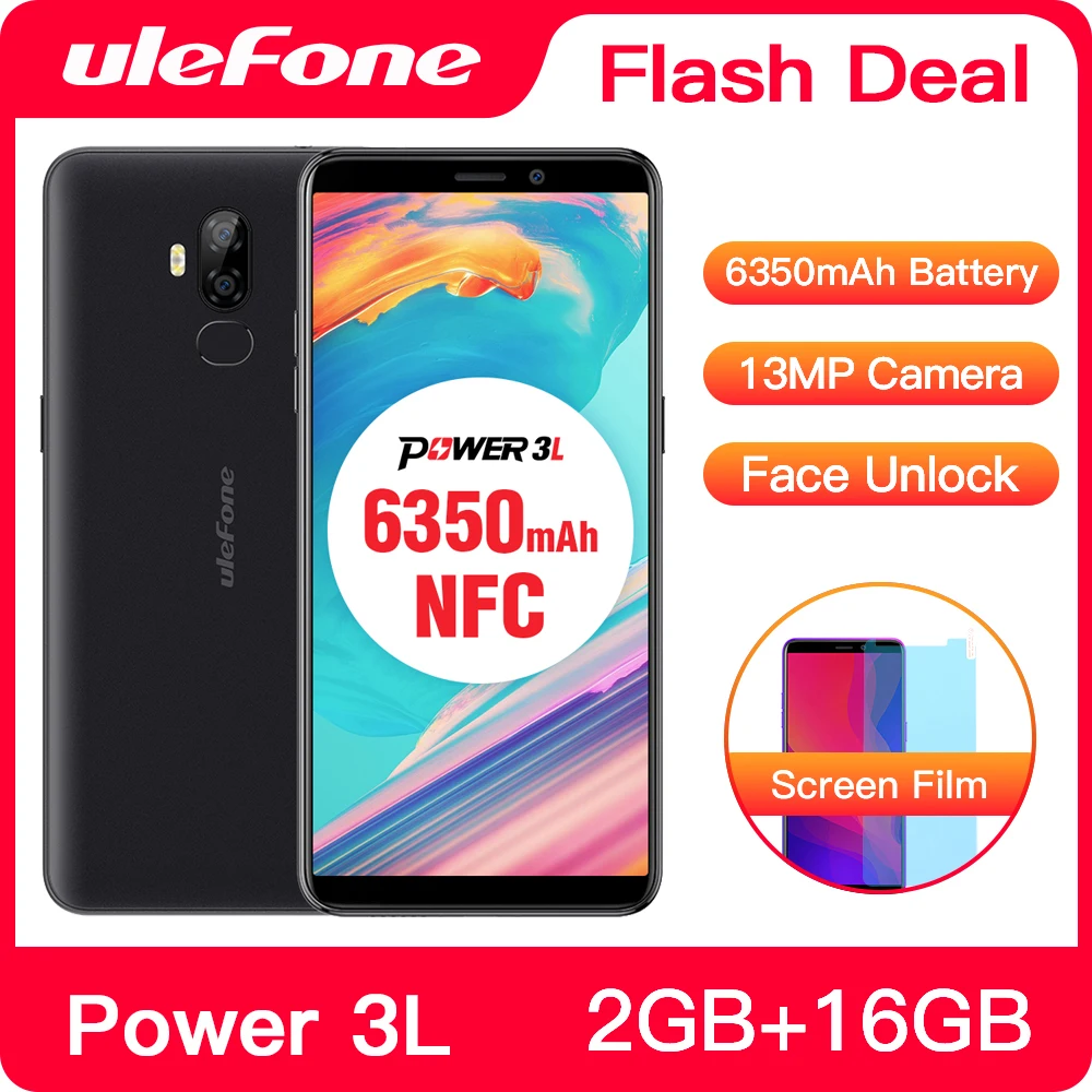 Ulefone Power 3L смартфон с 5 дюймовым дисплеем четырёхъядерным процессором MTK6739 ОЗУ 2 Гб