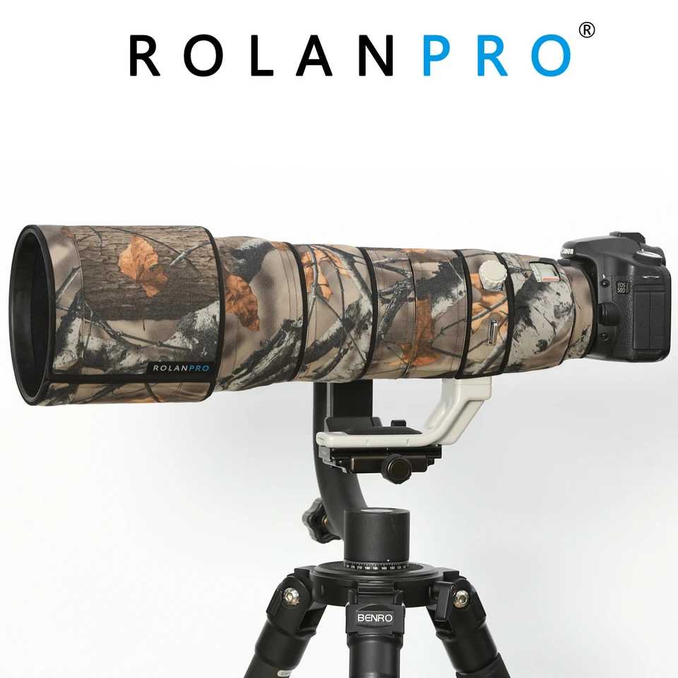 ROLANPRO Copriobiettivo Impermeabile Camouflage Per Canon EF 100-400mm F4.5-5.6 L IS II USM – Protezione Antigraffio E Urto