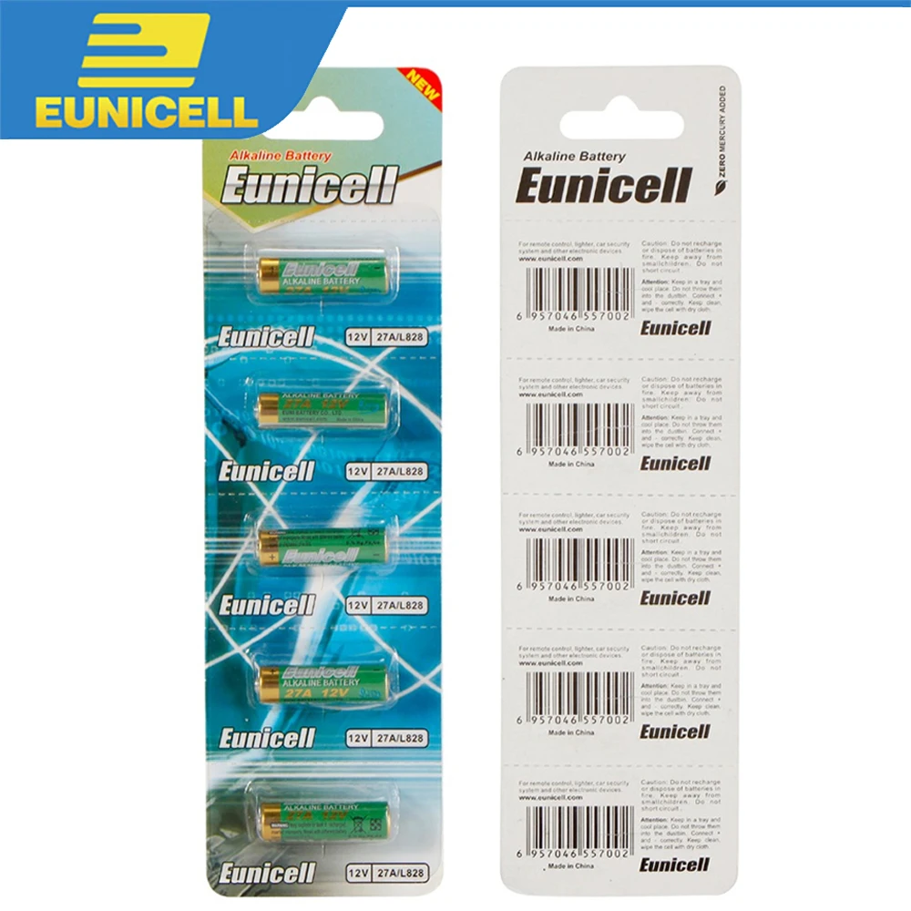 10PCS 12V A27 27A G27A MN27 MS27 GP27A L828 V27GA ALK27A A27BP K27A VR27 R27A Alkaline Dry Battery for Alarm Doorbell Car Remote