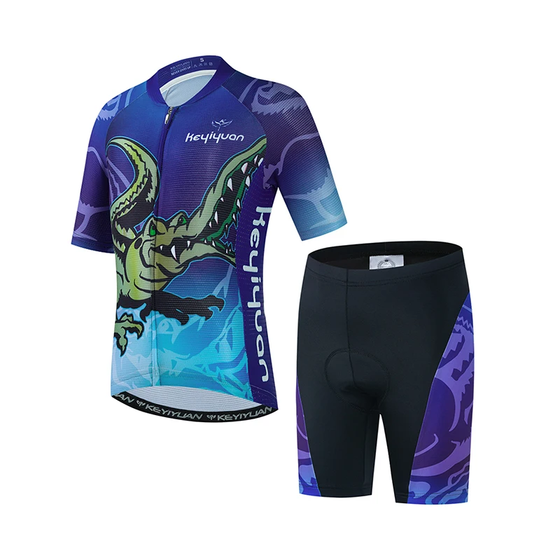 Boy Girls Bicycle Wear Suit Summer Short Sleeve Bike Clothes Children Road Mtb Clothing Kids Cycling Jersey Set