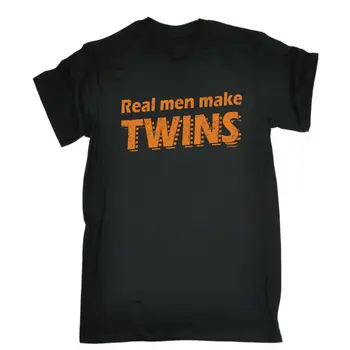 

Real Men Make Twins T-SHIRT Fashion Born Father Dad Daddy Funny Gift Birthday