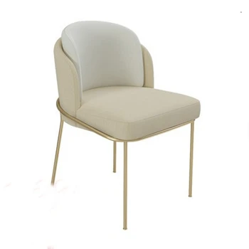 

Northern Europe dining chair postmodern light luxury restaurant chair Home Hotel simple back table chair negotiation leather
