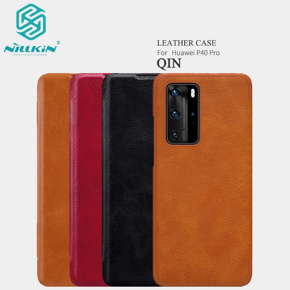 Чехол-бумажник Nillkin Qin для Huawei P40 Pro/P40 Lite кожаный | Мобильные телефоны и аксессуары