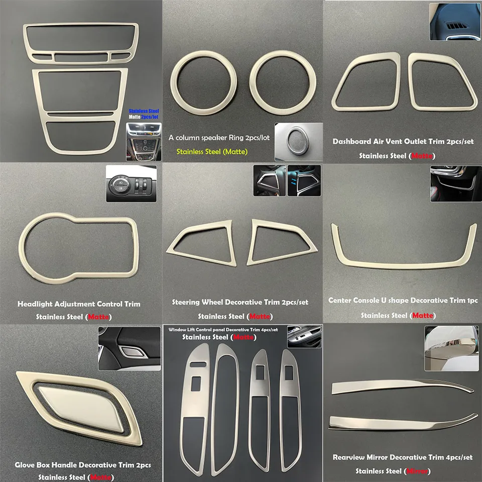 Pannello Cambio In ABS Per Buick Encore 2013-2018 E Opel Mokka 2013 – Cornice Console Centrale Argento, Sostituisce Il Rivestimento Originale, Facile Da Montare