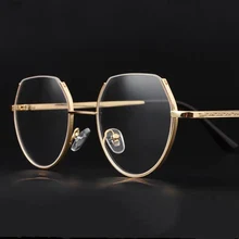 Прозрачное стекло es оправа металлическая половина оправа стекло es Женские винтажные очки анти-синее стекло Заполните рецепт Стекло es Lentes De Mujer