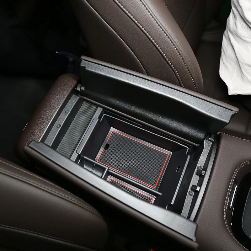 LLKUANG Central Armrest Storage Box Container Tray for Mercedes Benz GLE Class GLE350 400 W167 2020 Car Organizer with AMG Logo