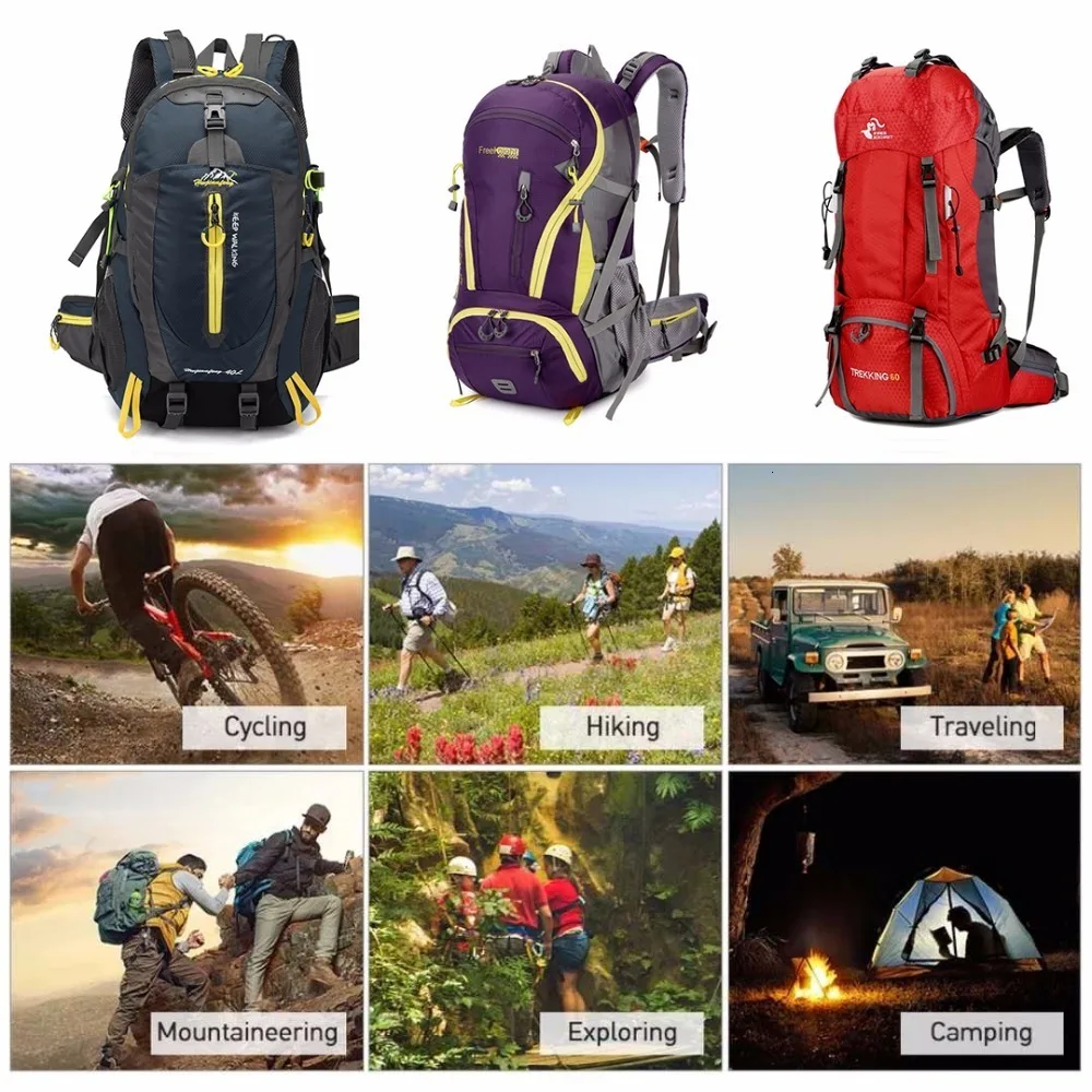 Свободный рыцарь, 60л, уличный рюкзак, рюкзак, водонепроницаемый, для путешествий, спорта, треккинга, кемпинга, рюкзак, походные рюкзаки, сумки для скалолазания