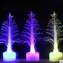 1 шт., светодиодный ночник, волоконно-оптический светильник, игрушечный светильник на батарейках, небольшой светильник, для рождественской елки, вечерние, романтические цвета