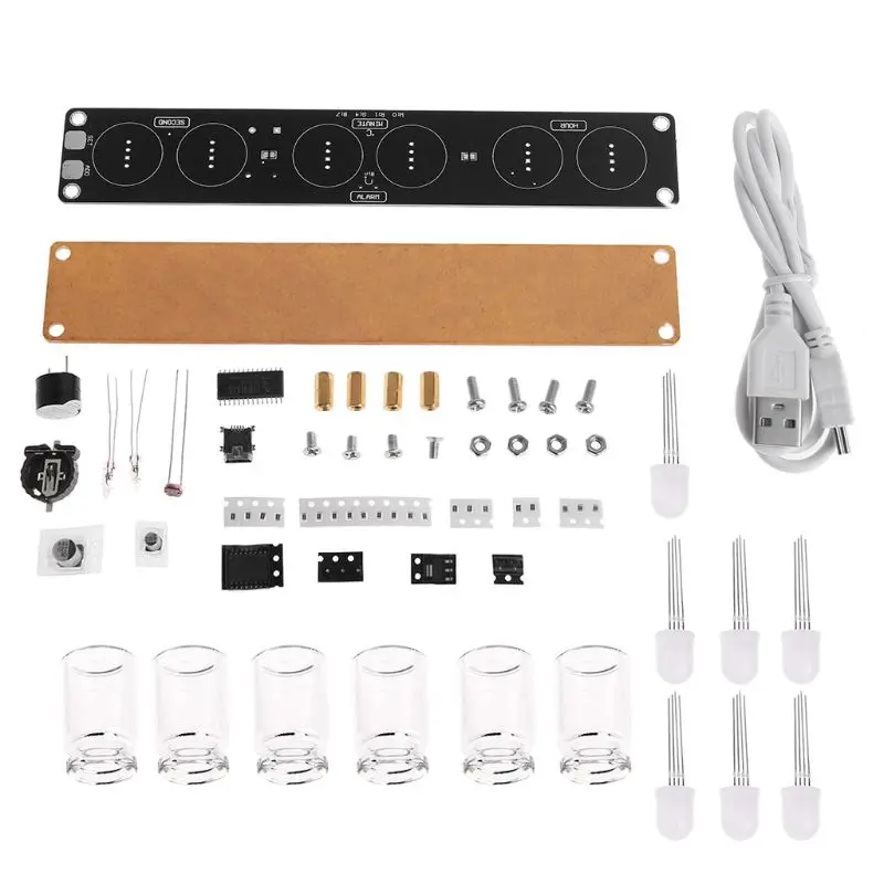 

Creative RGB Colour Clock Kits 51 SCM DIY Electronic Kit Colorful Light Clocks G88A