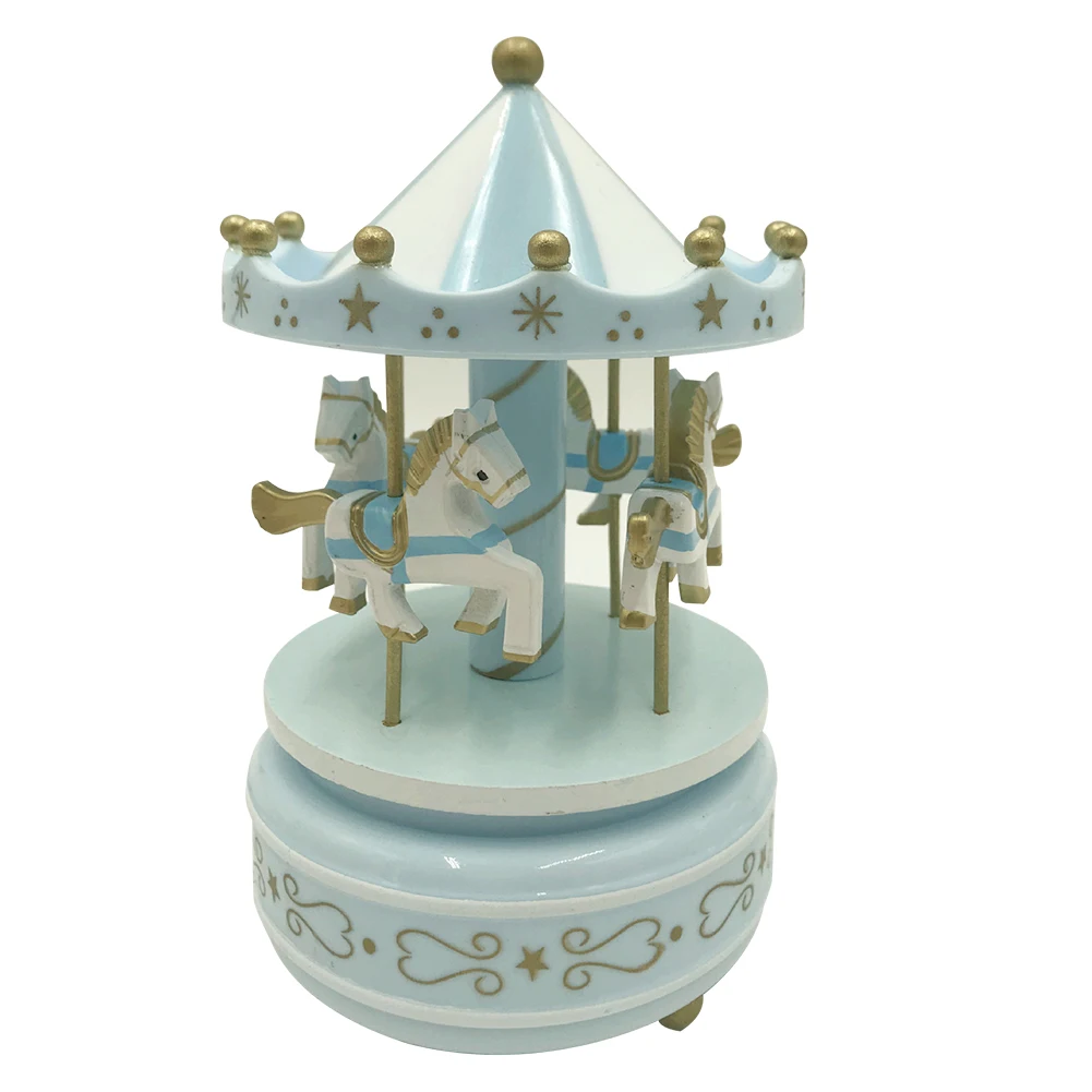 Musical box carousel music carousel wooden carousel music box toy children's doll game