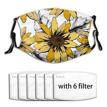 

Reusable Breathable Air Pollution Print Face Masks Cute Colorful Floral Masks Fabric Protective PM2.5 Masks Proof Haze