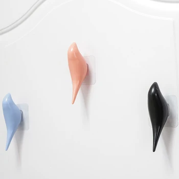 

2pcs Creative Home Wall Bird Decoration Hanging Hook Door Hanging Hooks Three-Dimensional Single Mounted Wall Hook