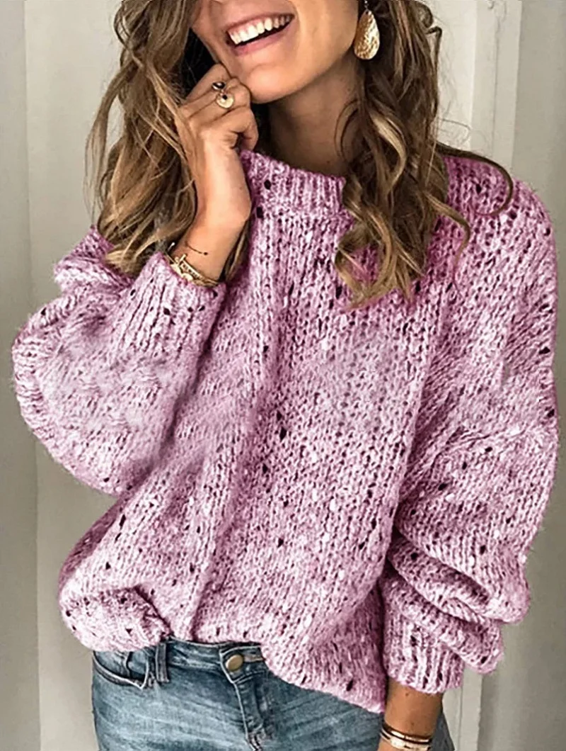 Sexy Women V-Neck Knitted Sweater Casual Solid Autumn Long Sleeve Pullover Tops Elegant Winter Warm Sweaters Jumper Pull Femme