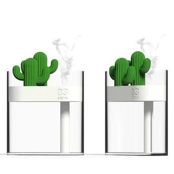 

Cute Cactus Ultrasonic Air Humidifier 160ML Color Light USB Air Purifier Anion Mist Maker Water Atomizer Summer Water Diffuser