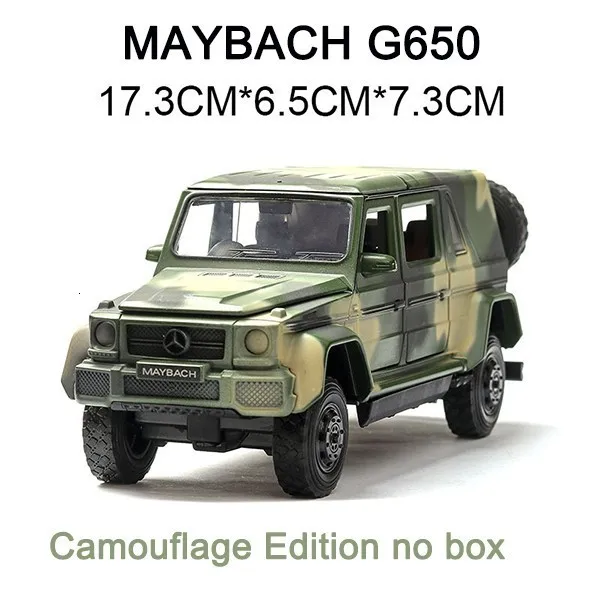 1/32 Mercedes Benz модель автомобиля из сплава Maybach G650 внедорожник старая версия G650 5 открывающийся музыкальный светильник - Цвет: Зеленый