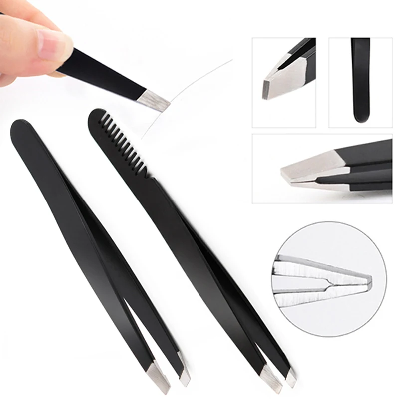 Eyebrow Trimmer Set Tweezers Scissor Comb Makeup Tools Hair Removal