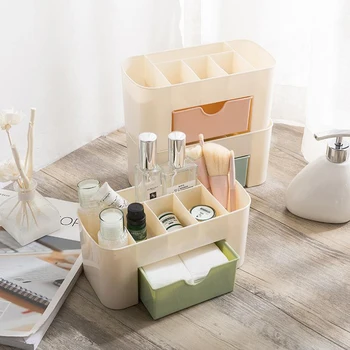 

Plastic Storage Box Makeup Organizer Case Drawers Cosmetic Display Storage Organizer Make Up Container Boxes JJJSN11297