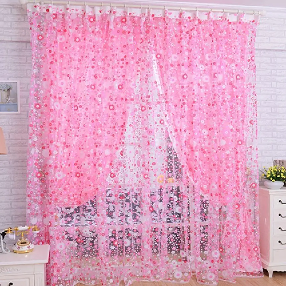 Home Curtain Window Door Room Decoration Pastoral Sunflower Divider Sheer Voile Curtain