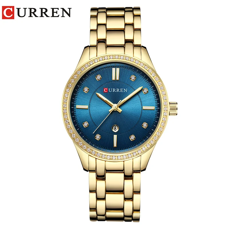 

Relojes Para Mujer CURREN Brand Luxury Women Watch Fashion Quartz Watch Stainless Steel Wristwatch Casual Gold Female Clock