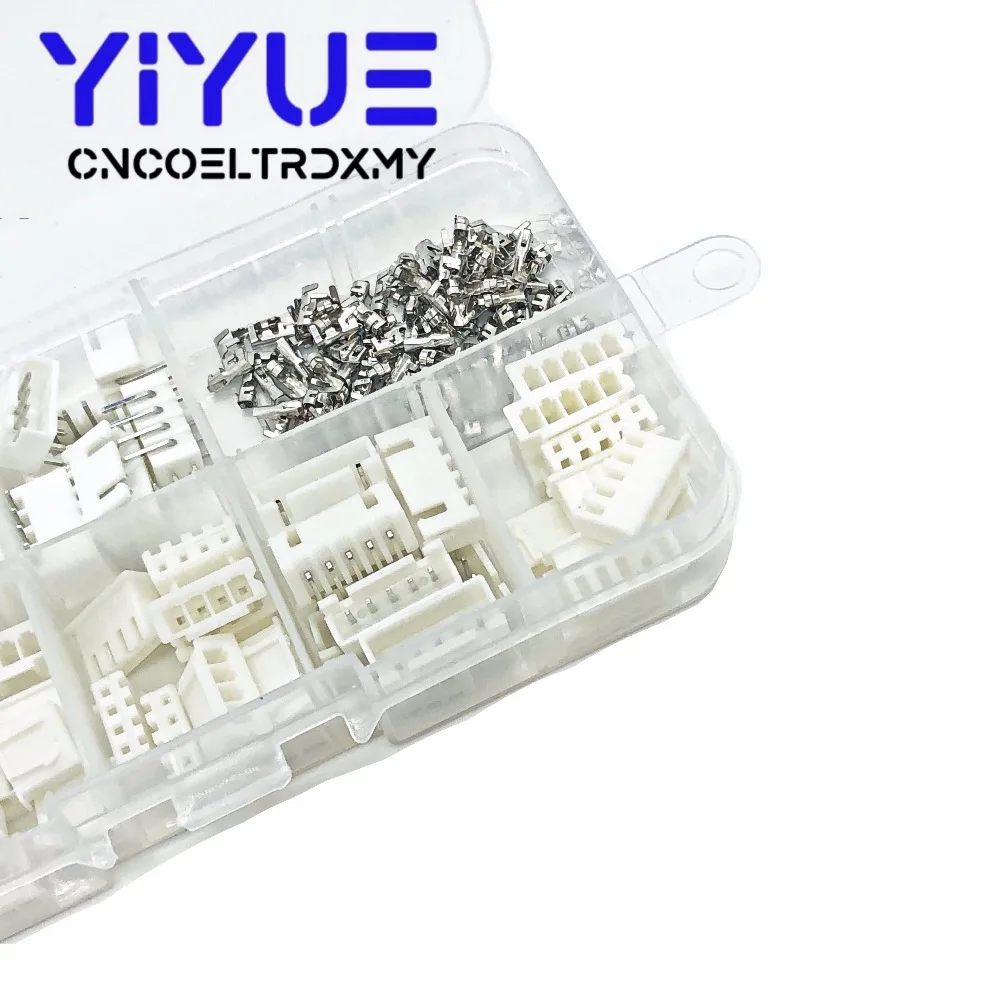 220pcs JST XH2.54 wire Connector XH 2.54mm 90 angle Curved pin Header + Housing + Terminal Kit 2p 3p 4p 5pin XH Kits TJC3 (4)
