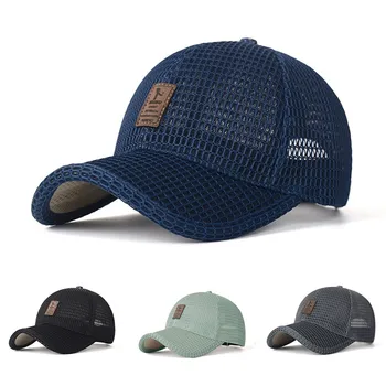 

Men's Mesh Quick Dry Solid Outdoor Sun Protection Hats Casual Running Baseball Hip Hop Summer Fashion Caps #33