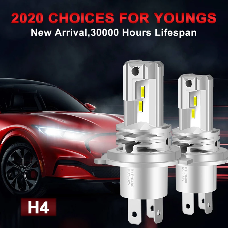 HLXG LED H4 H7 CSP Mini Projector lamps Hi/Lo Beam for car Headlight Bulb Motocycle H4 led luces led para auto 12V 6000K 12000LM led car lights led lights led bulbs led headlights led car headlights car headlamps